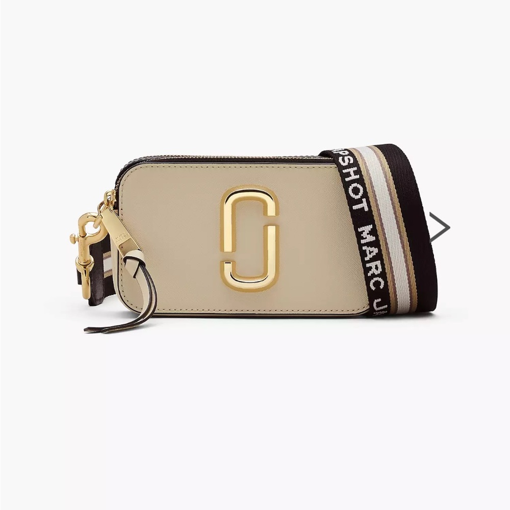 Marc Jacobs Taupe and Black Crossbody Bag